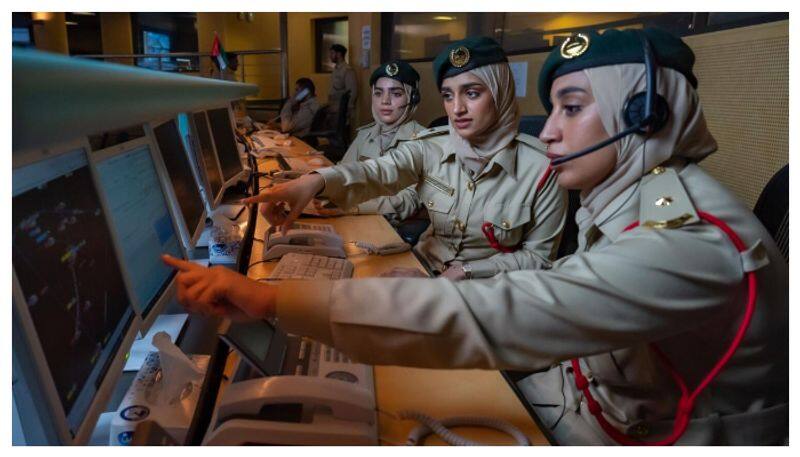 First female officers  at Dubai Police command centre