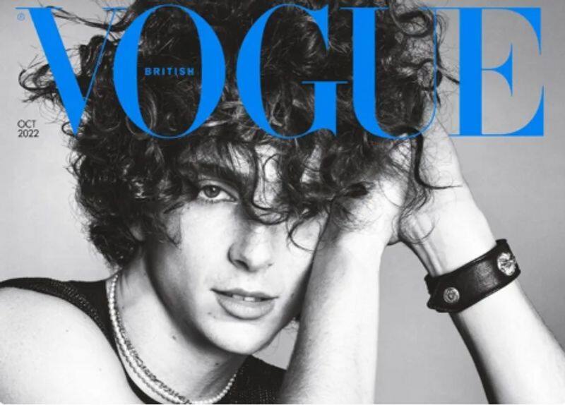 Timothee Chalamet the first man to appear on the cover of Vogue magazine