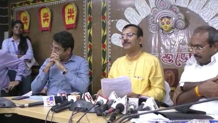 Arup Biswas held a press conference at Salt Lake Vidyut Bhawan regarding Durga puja 2022 bpsb Arup Biswas held a press conference at Salt Lake Vidyut Bhawan regarding Durga puja 2022 bpsb