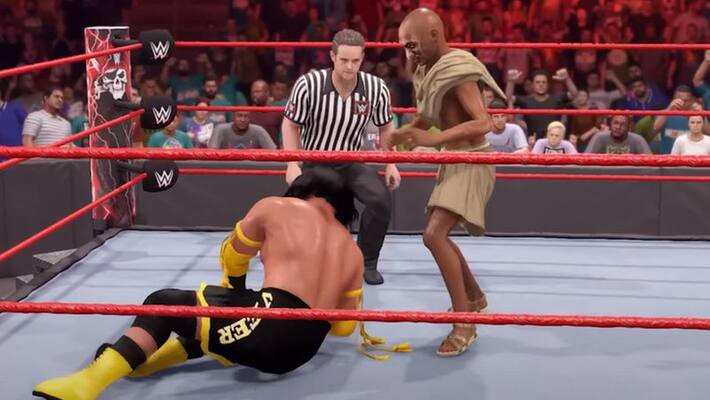 Mahatma Gandhis avatar debut in WWE 2K22 Mahatma Gandhis avatar debut in WWE 2K22