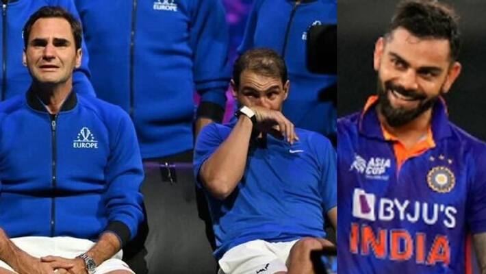Former Captain Virat Kohli opens up on viral crying Roger Federer Rafael Nadal Pic kvn Former Captain Virat Kohli opens up on viral crying Roger Federer Rafael Nadal Pic kvn