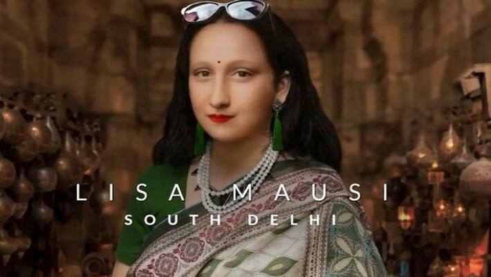 Twitter user Pooja Sangwan shared a series of images of Mona Lisa apa Twitter user Pooja Sangwan shared a series of images of Mona Lisa apa