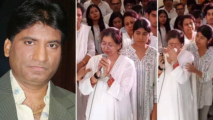 raju srivastav wife shikha breaks down at prayer meet says mere toh zindagi chali gaye video viral KPJ raju srivastav wife shikha breaks down at prayer meet says mere toh zindagi chali gaye video viral KPJ