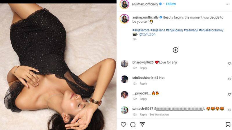 Anjali Arora Getting Trolled For Showing Off Her Cleavage While Lying On A Bed GGA