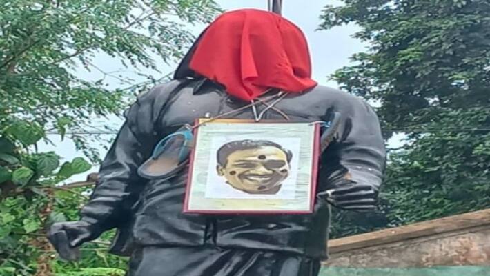 anna statue damaged in villupuram anna statue damaged in villupuram