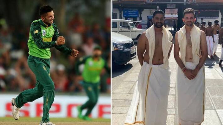 South African spinner Keshav Maharaj visited sree padmanabhaswamy temple South African spinner Keshav Maharaj visited sree padmanabhaswamy temple