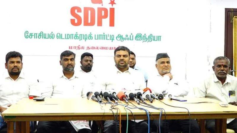 Nellie Mubarak accused that the sdpi organization is being arrested in a false case in Tamil Nadu