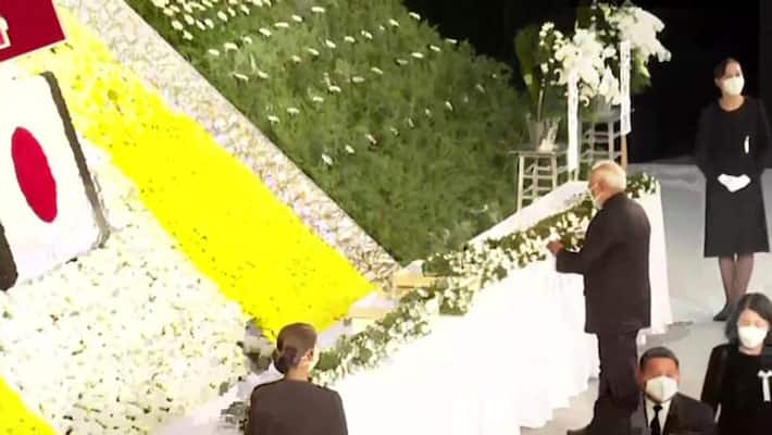Funeral of former Japanese prime minister Shinzo Abe, pm Modi arrives in Japan kpa Funeral of former Japanese prime minister Shinzo Abe, pm Modi arrives in Japan kpa
