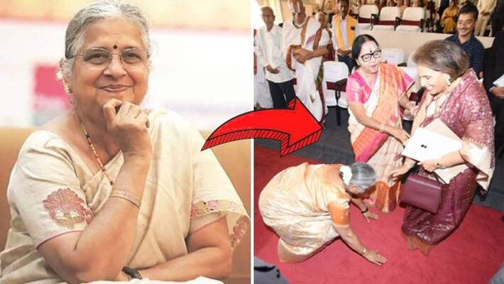 Author Sudha Murthy Bowing Down To A Mysore Royal Sparks A Debate Author Sudha Murthy Bowing Down To A Mysore Royal Sparks A Debate