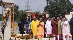 PM Modi and CM Yogi dedicated Asias biggest Veena to the nation on the birthday of Lata Mangeshkar