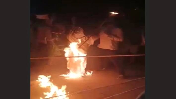 ganganagar news fire accident happen during Ramleela stage show in rajasthan state asc ganganagar news fire accident happen during Ramleela stage show in rajasthan state asc