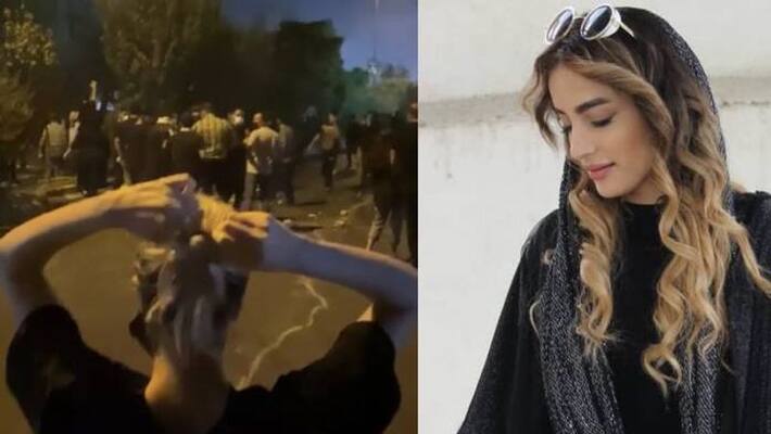 Iran Hijab Protest vial video of young woman Hadis Najafi tying her unscarved hair back allegedly shot dead ckm Iran Hijab Protest vial video of young woman Hadis Najafi tying her unscarved hair back allegedly shot dead ckm