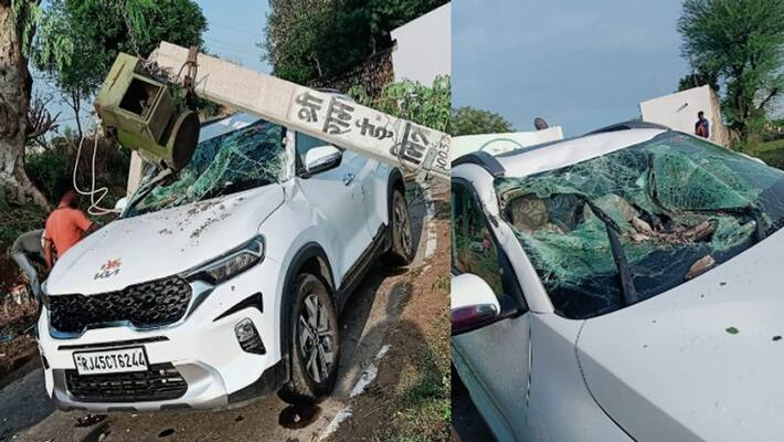jaipur accident news electric transformer collapse in car both passenger safe asc jaipur accident news electric transformer collapse in car both passenger safe asc