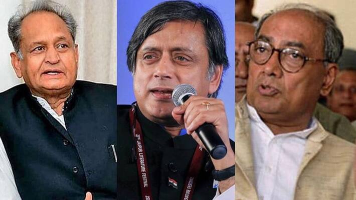 Congress presidential election : Shashi Tharoor vs Digvijaya Singh vs Ashok Gehlot Congress presidential election : Shashi Tharoor vs Digvijaya Singh vs Ashok Gehlot