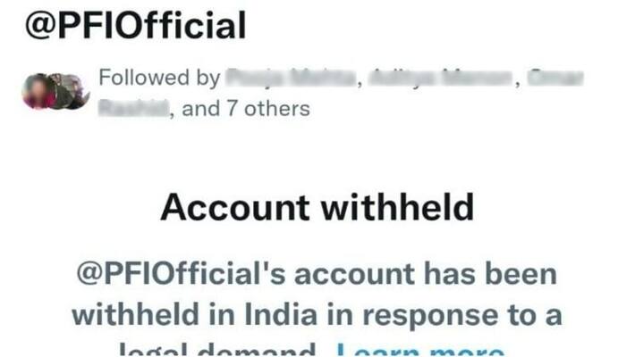 PFI Ban, twitter suspended pfi official account in india PFI Ban, twitter suspended pfi official account in india