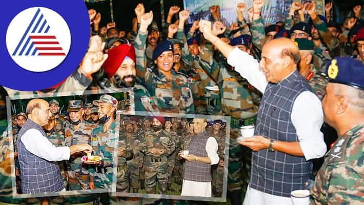 Rajnath Singh sang the song 'Sandese Aate Hai' with Indian Army soldiers.. The video is going viral Rajnath Singh sang the song 'Sandese Aate Hai' with Indian Army soldiers.. The video is going viral