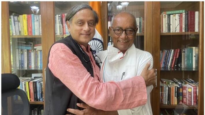 congress president election Shashi Tharoor meet Digvijay Singh congress president election Shashi Tharoor meet Digvijay Singh