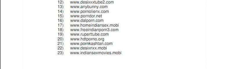 Government of India has blocked 63 porn websites
