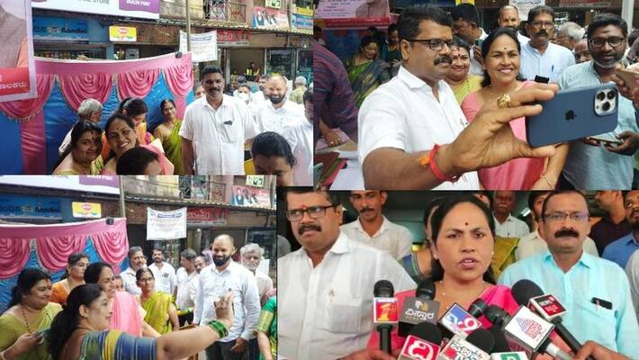 Bjp workers rushed to take selfie with Union Minister Shobha Karandlaje, after congress leaders reward announcement akb Bjp workers rushed to take selfie with Union Minister Shobha Karandlaje, after congress leaders reward announcement akb