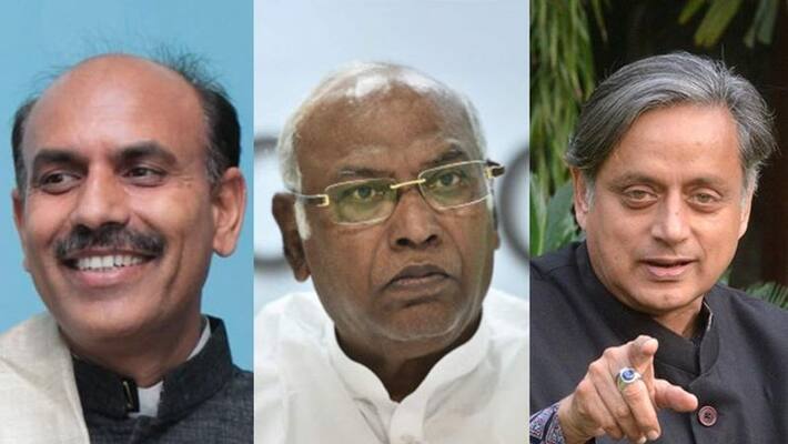 Tharoor Vs Kharge for party chief post Tharoor Vs Kharge for party chief post