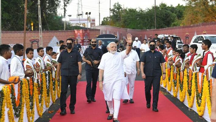 PM modi attends 7 inauguration events in single day during gujarat visit PM modi attends 7 inauguration events in single day during gujarat visit