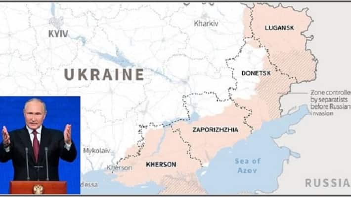 russia president Putin declares annexation of 4 Ukrainian regions in Kremlin ceremony russia president Putin declares annexation of 4 Ukrainian regions in Kremlin ceremony