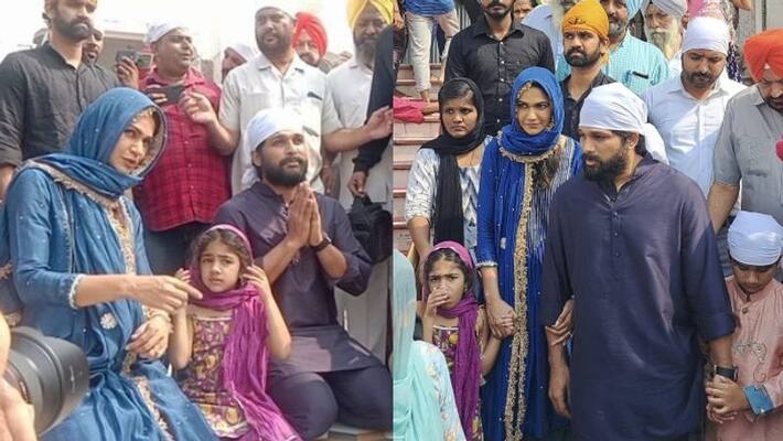 actor allu arjun and family visit golden temple actor allu arjun and family visit golden temple