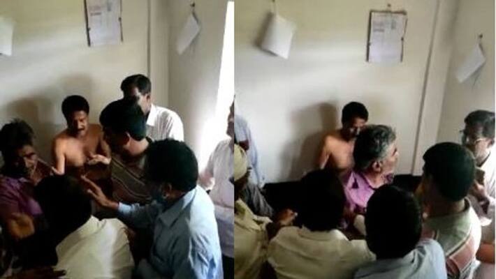 Davanagere teacher beaten up by villagers for alleged sexual assault on school girl mnj Davanagere teacher beaten up by villagers for alleged sexual assault on school girl mnj