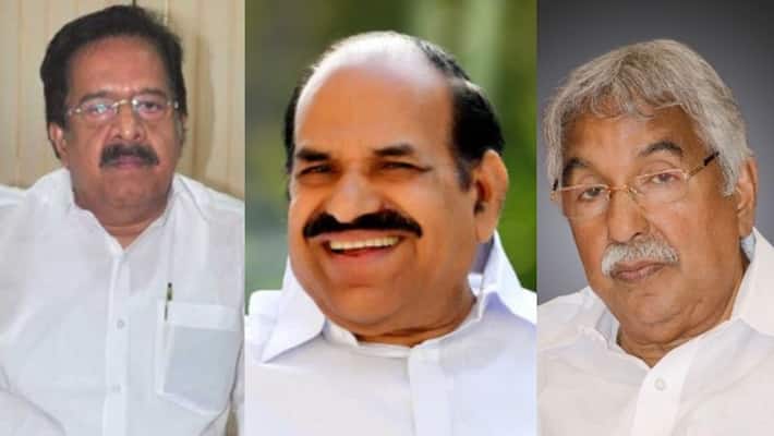 Congress leaders Oommen Chandy and Ramesh Chennithala commemorating Kodiyeri Congress leaders Oommen Chandy and Ramesh Chennithala commemorating Kodiyeri