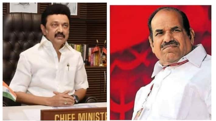 Tamil Nadu chief minister m k stalin pays tribute to late senior cpim leader Kodiyeri Balakrishnan Tamil Nadu chief minister m k stalin pays tribute to late senior cpim leader Kodiyeri Balakrishnan