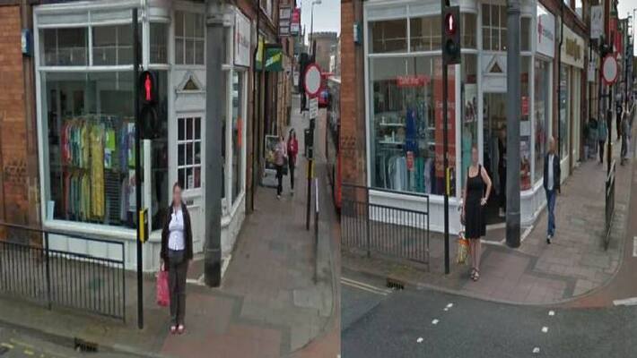 same woman spotted same place after 10 years in google map same woman spotted same place after 10 years in google map