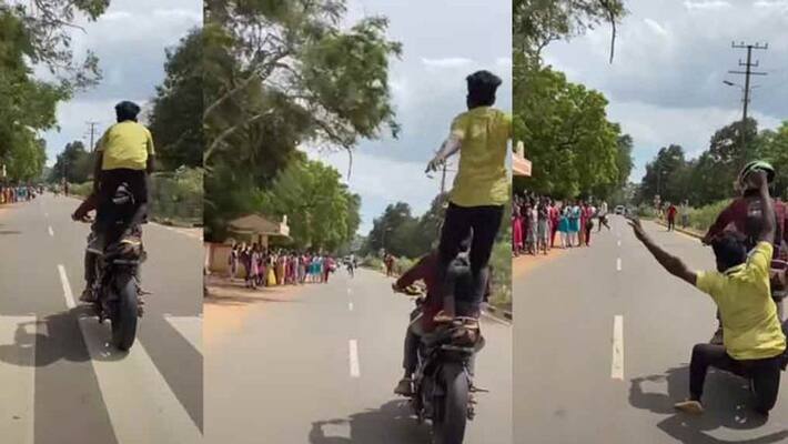 young man falls down while on a bike adventure in karaikudi college road young man falls down while on a bike adventure in karaikudi college road