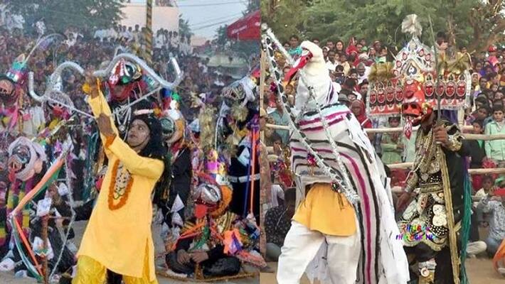 sikar news dussehra 2022 special story about a village where villagers celebrate by fighting in two group of shri ram and ravana asc sikar news dussehra 2022 special story about a village where villagers celebrate by fighting in two group of shri ram and ravana asc