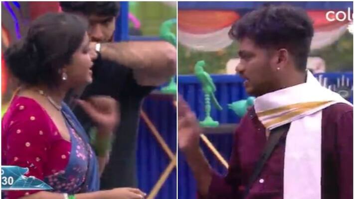 Kavyashree and Vinod gobbaragala fighting in bigg boss kannada season 9 sgk Kavyashree and Vinod gobbaragala fighting in bigg boss kannada season 9 sgk