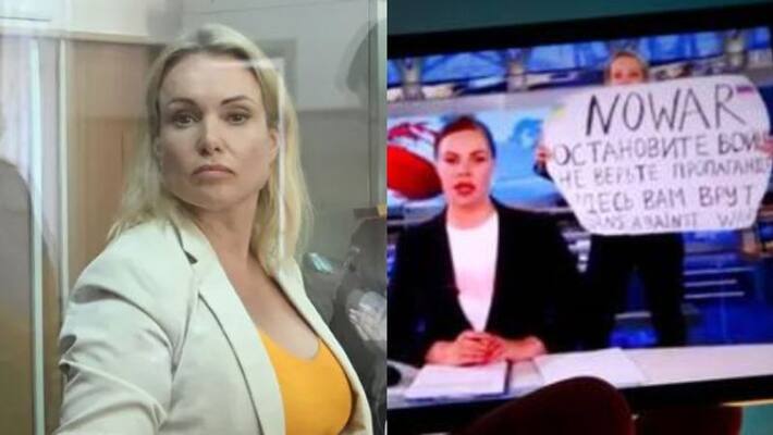 Russian woman journalist Marina Ovsyannikova who protest on air reportedly escapes from house arrest Russian woman journalist Marina Ovsyannikova who protest on air reportedly escapes from house arrest
