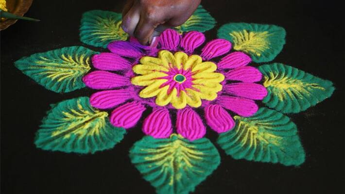 Dussehra 2022 try this rangoli design on vijayadashmi dva Dussehra 2022 try this rangoli design on vijayadashmi dva