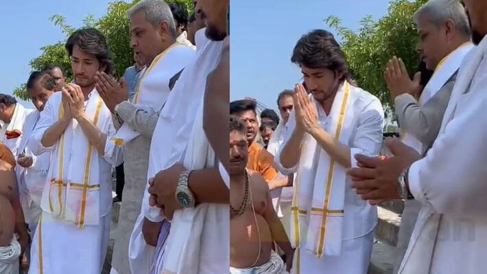 mahesh performs mother indira devi after death rituals in haridwar mahesh performs mother indira devi after death rituals in haridwar