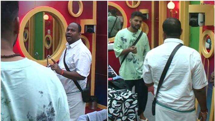 Aryavardhan guruji fighting with other contestants for food in Bigg Boss Kannada 9 sgk Aryavardhan guruji fighting with other contestants for food in Bigg Boss Kannada 9 sgk