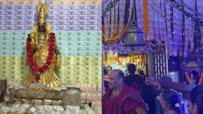 Navratri Special: 135-year-old Kanyaka Parameswari temple decorated with Rs 8 crore currency notes Navratri Special: 135-year-old Kanyaka Parameswari temple decorated with Rs 8 crore currency notes
