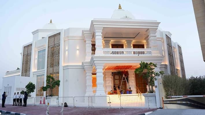 Dubai Hindu Temple : Officially Open Today, Devotees Have A Glimpse Of Marble Building Seen On September 1 Dubai Hindu Temple : Officially Open Today, Devotees Have A Glimpse Of Marble Building Seen On September 1