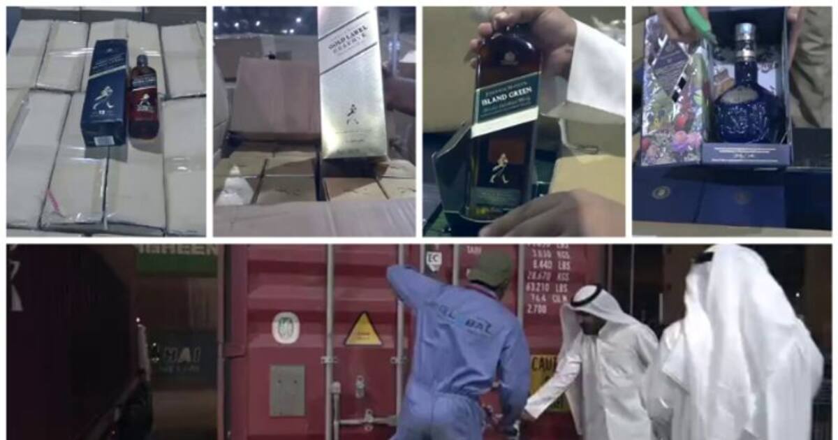 23,000 bottles of liquor tried to be smuggled into Kuwait were seized