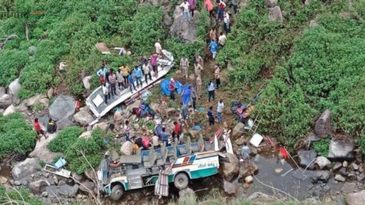 death toll increase as bus falls into deep gorge in Uttarakhand Pauri district death toll increase as bus falls into deep gorge in Uttarakhand Pauri district
