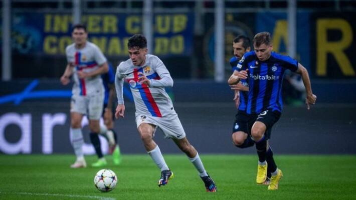 UCL 2022 23 Inter Milan beat Barcelona by Hakan Calhanoglu goal UCL 2022 23 Inter Milan beat Barcelona by Hakan Calhanoglu goal