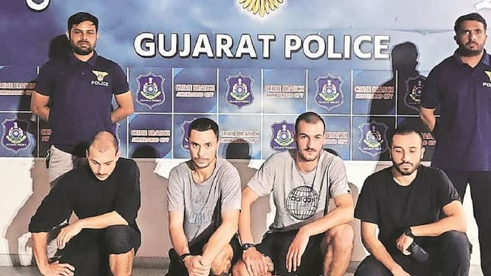 Italians arrested, parked coaches, Ahmedabad Metro, graffiti, Apparel Park, Gomtipur, CCTV footage, metro rail service Italians arrested, parked coaches, Ahmedabad Metro, graffiti, Apparel Park, Gomtipur, CCTV footage, metro rail service