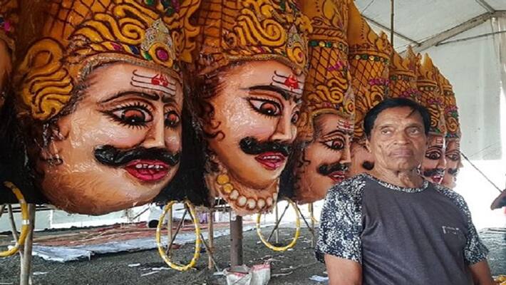 biggest effigy of Ravana in Chhattisgarh made for free by this man uja biggest effigy of Ravana in Chhattisgarh made for free by this man uja
