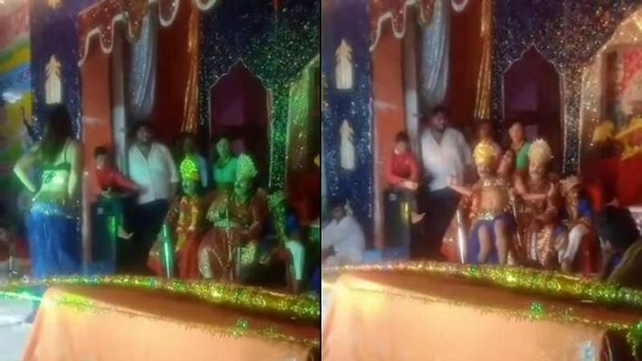 sambhal obscene dance performed on stage during ramleela sambhal obscene dance performed on stage during ramleela