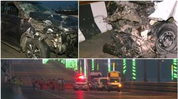 Speeding car hit ambulance in Mumbai five died Speeding car hit ambulance in Mumbai five died