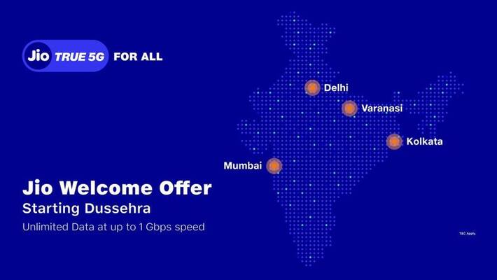 Jio 5G Service Launched In India, Announces 5G Welcome Offer With 1Gbps Speed Jio 5G Service Launched In India, Announces 5G Welcome Offer With 1Gbps Speed