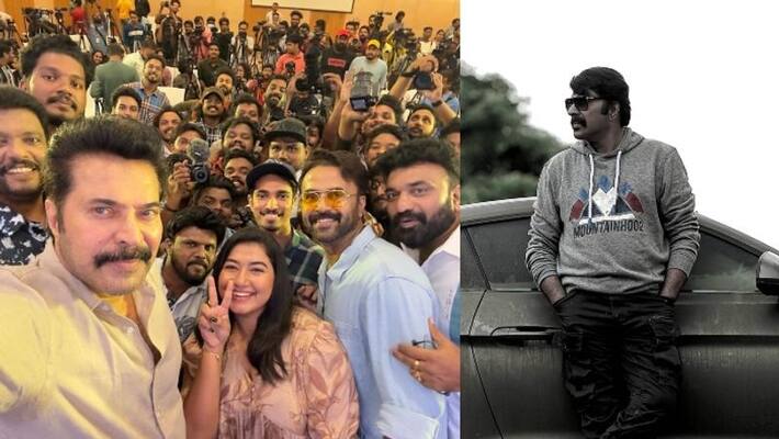 actor mammootty share photos with media persons actor mammootty share photos with media persons