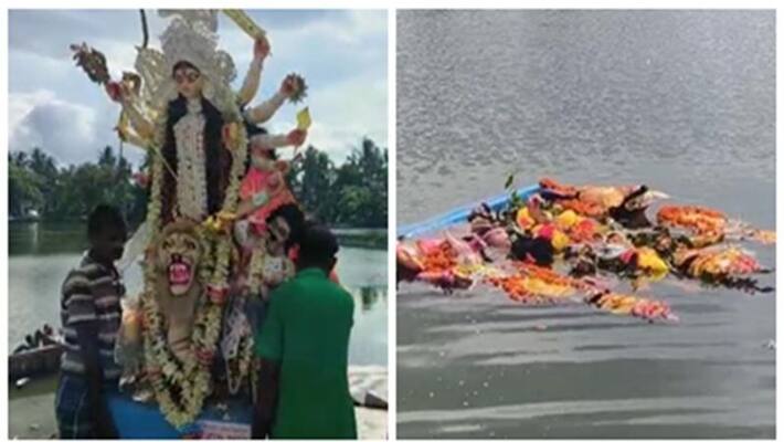 Immersion of Durga idols.. 10 people died in tragic incidents.. Many are missing Immersion of Durga idols.. 10 people died in tragic incidents.. Many are missing